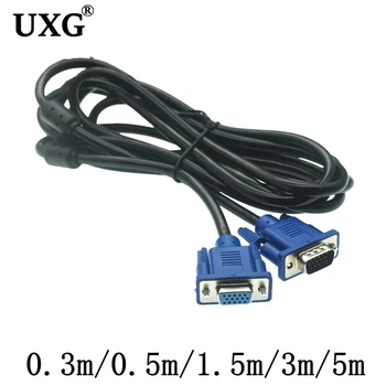 0,5 m, 1,5 m 3m 5m Arvuti Monitor VGA to VGA Kaabel HDB15 Meeste HDB15 Female connector PC TV Adapter Converter