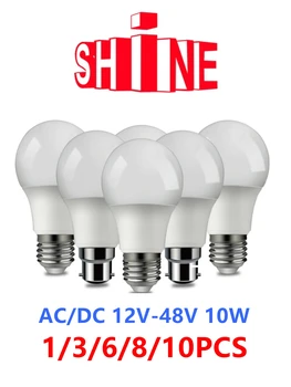 1-10tk DC/AC12V-48V LED madala pinge pirn E27 B22 10W Bombilla Solar Led Lambid 12 V Madal Pinge Lamp Valgustus