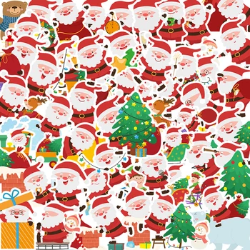10/30/50TK Cute Cartoon Christmas Santa Claus Graffiti Kleebised Decal Laps Mänguasja Sülearvuti Külalisteraamatusse Telefon Päevikusse Kirja Kleebis