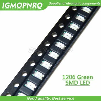 100tk Roheline SMD 1206 LED-dioodide valguse IGMOPNRQ