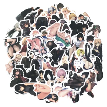 100TK Seksikas Armas Anime Tüdruk Cartoon Ilus Jalgade Musta Siidist Graffiti Kleebised Kiiver Rula Teenetemärgi Kleebised Hulgimüük