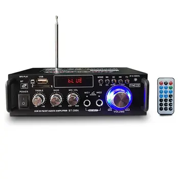 12V/ 220V BT-298A 2CH LCD Ekraan Digitaalne HIFI Audio Stereo Võimendi Bluetooth-ühilduva FM-Raadio Koos puldiga EL