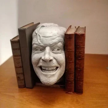 2022 Skulptuur Särav Bookend Raamatukogu Heres Johnny Skulptuur Vaik Töölaua Kaunistus Raamat Riiulil Loominguline Kuju Figuriin