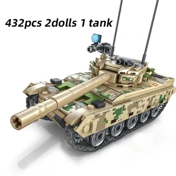 432pcs II Maailmasõja Raud-Verine Raskete Sõjalise Main Battle Tank Poiss Puzzle kokku pandud ehitusplokid Laste Mänguasi Kingitus