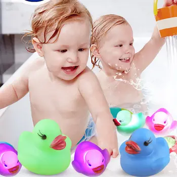 6tk Beebi Kummist Vann Part Mänguasjad LED Vilkuv Valgus Vee Andur Baby Shower Mänguasjad Värviga Lapsed Vanni Mänguasi