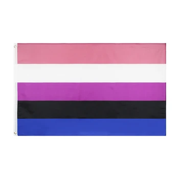 90*150cm LGBT-Vikerkaar Genderfluid Uhkus Lipu Kaunistamiseks