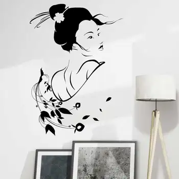 Aasia Jaapani Geisha Seina Kleebis Seksikas Päris Traditsiooniline Jaapani Tüdruk Spa Club Tee House Ilusalong Home Decor Vinüül Decal