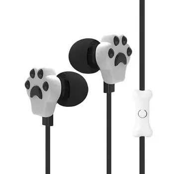 Armas Kass Käpa Kõrvaklapid Koos Mikrofoni 3,5 mm Kaabel, In-ear Kõrvaklappide Jaoks Tüdrukud Mängude Stereo Muusika Earbuds Peakomplekt Samsung Eest Xiaomi