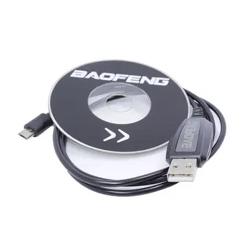 Baofeng BF-T1 USB Programming Cable Juhe, CD Püsivara BAOFENG BF-T1 Mini Walkie Talkie BF-9100 Mobile Radio Tarvik