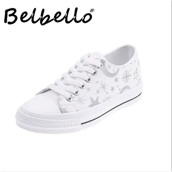 Belbello 2019 Hot Müük Lõuend kingad Ilusad star kingad tänava kooli juhuslik kordumatu õpilased kingad