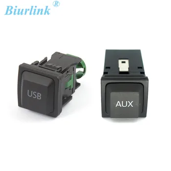 Biurlink AUX USB-Lüliti Nuppu Adapter Välise Audio AUX USB Port Conector Volkswagen