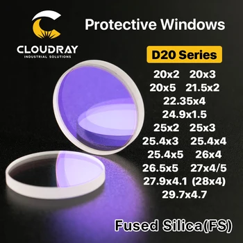 Cloudray Laser Kaitsva Windows D20 - D29 Seeria Kvarts Sulatatud Ränidioksiid Kiu Laser 1064nm Precitec Raytools WSX