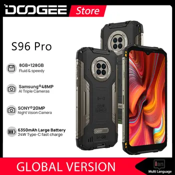 DOOGEE S96 Pro Karm Telefon 48MP Quad AI Kaamera 8 GB+128GB Helio G90 Okta Core 20MP Infrapuna Öise Nägemise 6350mAh Nutitelefoni