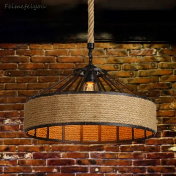 Feimefeiyou Ameerika riigis kanepi köis lühter retro tööstus-stiilis isiksus loominguline restoran net cafe bar table lamp