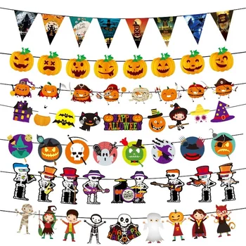 Halloween Teenetemärgi Kodus Ripub Banner Vanik Rekvisiidid Happy Halloween Decor Tõmba Lipud Halloween Tarvikud