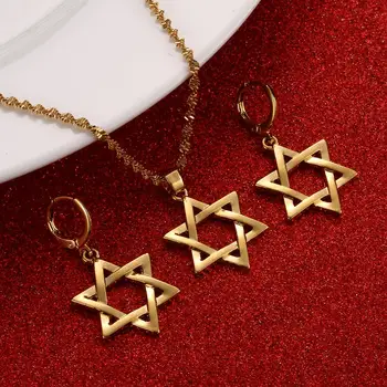 Iisraeli Star Hexagram Ripats Kaelakeed Magen David Kuusnurkne Täht Ehted Tantrism Juudi Star Saalomoni Pitsat