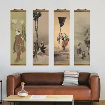 Jaapani Dekoratiivset Maali Ukiyoe Rippus Plakat Ja Prindi Elutuba Taust Seina Art Lõuend Home Decor Puit Sirvige