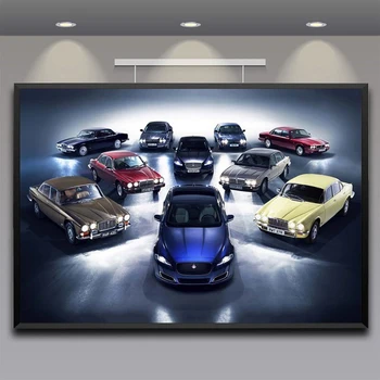 Kaasaegne Lahe Auto Jaguar Lõuendile Maali Rühma Autod Pilt Auto Plakat HD Prindi Seina Kunst elutuba Home Decor Cuadros