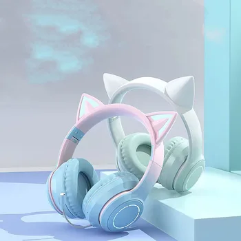 Kawaii Hellokitty Koomiks Anime Armas Kassi Kõrvad Hõõguv Mängu Mängimine Ankur Peakomplekti, Traadita Bluetooth-Peakomplekti