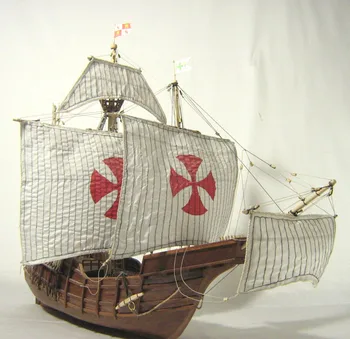 Klassikaline Hispaania laeva Columbus ekspeditsiooni laevastiku laevad 1492 Santa Maria purjekas puidu KS MUDELI komplekt