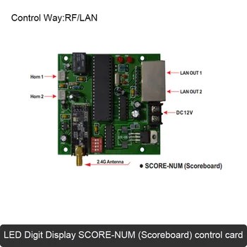 LED Digitaalne näidik SKOOR-NUM (Scoreboard) Kontrollida Kaardi Korvpall & Jalgpalli RF-Kaugjuhtimispult