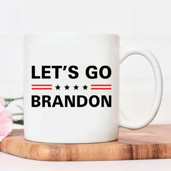 Lähme Brandon Konservatiivne USA Lipu Kingitus Prindi Keraamiline Kruus Suure Mahutavusega Kokkupandav Naine Vee Tassi Mahla Lady Kruus Kohvi Kruus