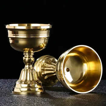 Mini Käsi Budismi Messing Tüüp Küünal Cup Kogumise Romantiline Lille Kuldne Küünlajalg Pulm Baar Õhtusöök Kodus Laua Kaunistamiseks