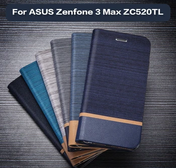 Nahast Telefoni Puhul Asus Zenfone 3 Max ZC520TL veebiraamatut Juhul Silikoon Kate Tagasi Asus Zenfone 3 Max 5.2