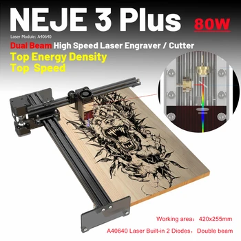 NEJE 3 PLUSS Laser Graveerija 255 x 420 mm Professionaalne lasergraveerimine Masin, Laser Cutter Lightburn Traadita Kontrolli CNC Laser
