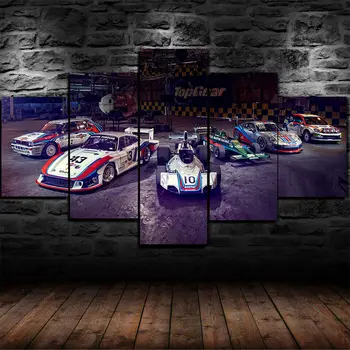 Nr Raamitud Lõuendile 5 Tk Martini Racing Autode Modular Wall Art Plakatid, Pildid, Maalid Home Decor elutuba Teenetemärgi