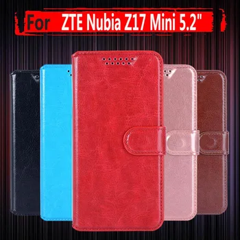 Näiteks ZTE Nubia Z17 Mini Juhul Rahakoti PU Nahk tagakaas Telefoni Puhul ZTE Nubia Z17 Mini-Z 17 mini Klapp karpi 5.2 