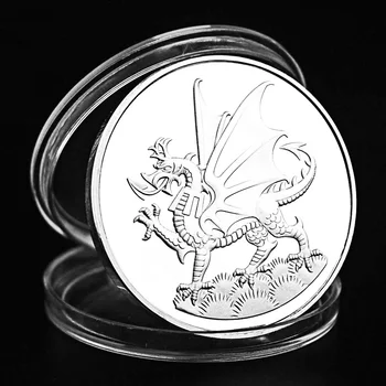Prince of Wales Laekuva hõbetatud Suveniiride Mündi Punane Draakon Kogumise Kunsti Loominguline Kingitus mälestusmünte