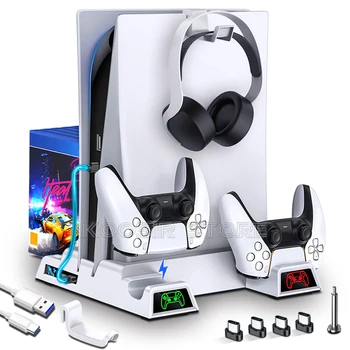 PS5 Vertikaalne Seista 2-Kontroller Laadija 2 jahutusventilaator 13 Mängud Ketta Pesa Sony Playstation 5 Play Station PS Konsooli 5