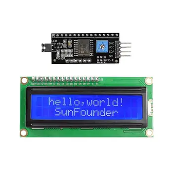 SunFounder IIC I2C TWI 1602 Serial LCD Moodul Ekraan ühildub Arduino R3 Mega 2560 16x2