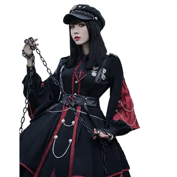 Sõjaväe Stiilis Lolita Cosplay Kostüüm Kleit Ühtne Varustus Halloween Carnival Ülikond