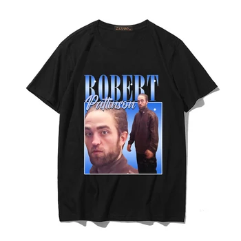 T-särk Mees Robert Pattinson 90s Vintage Unisex Must naljakas T-Särk Liiga Graafiline T-Särgid 100% Puuvill Naine Tees Tops