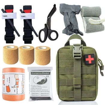Taktikaline First Aid Kit Sõjalise EDC Kott Ellujäämise Avarii IFAK Kott Õues Jahindus, Telkimine Meditsiini Kott Tourniquet Sidumismaterjalid