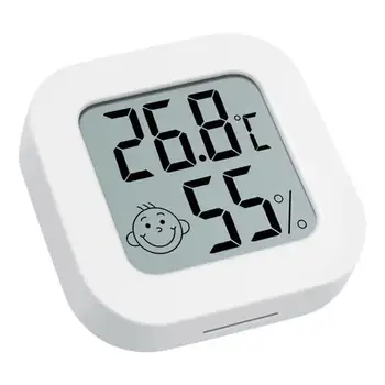 Temea Smiley Mini Digitaalne LCD Termomeeter Hygrometer Siseruumides toatemperatuuril Niiskuse Mõõtja Anduri Näidik Ilm Jaam