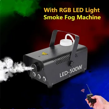 Udu Masin, Millel on RGB LED Tuled, 500W Suitsu Masin Juhtmeta ja Juhtmega Kaugjuhtimispult Kodu Poole Etapi Mõju Fogger