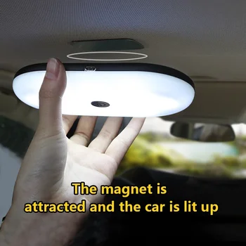 Universaalne Auto Salongi Valgusega LED Lugemine Kerge Magnet Lae Laadimine USB Lamp Sise-Car Styling Lugemise Öö Valguses