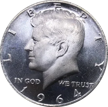 Usa 1964-Ameerikas, USA-s Mündi ½ Dollari Kennedy Half Dollar Cupronickel hõbetatud Suveniiride Kingitus Laekuva Koopia Mündid