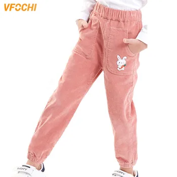 VFOCHI Uus Tüdrukute Velvetist Püksid Sügis Püksid Kärbitud Püksid Venitada Talje Kids Püksid Laste Riided, Beebi Tüdrukud Pliiats Püksid