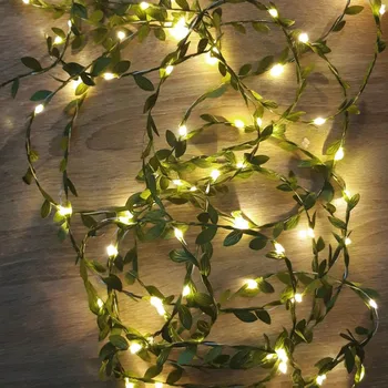 Väljas Väike Leaf LED vasktraat Haldjas String Tuled Vanik jõulukaunistused Kodus Uut Aastat, Pulmi Aia Tänava Lamp