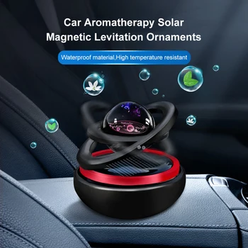 Auto Õhuvärskendaja Solar Powered Magnetic Levitation Lõhn Difuusor Armatuurlaua Kaunistused Pöörleva Galaxy Auto Interjööri Aksessuaarid